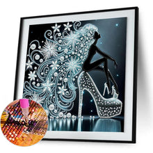 Load image into Gallery viewer, Elegant Lady-Woman 30*30CM(Canvas) Partial Special Shaped Drill Diamond Painting