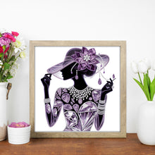 Load image into Gallery viewer, Elegant Lady-Woman 30*30CM(Canvas) Partial Special Shaped Drill Diamond Painting