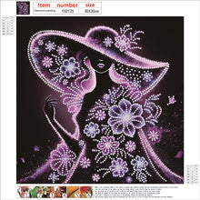 Load image into Gallery viewer, Elegant Lady-Woman 30*30CM(Canvas) Partial Special Shaped Drill Diamond Painting
