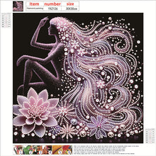 Load image into Gallery viewer, Elegant Lady-Woman 30*30CM(Canvas) Partial Special Shaped Drill Diamond Painting