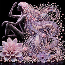 Load image into Gallery viewer, Elegant Lady-Woman 30*30CM(Canvas) Partial Special Shaped Drill Diamond Painting