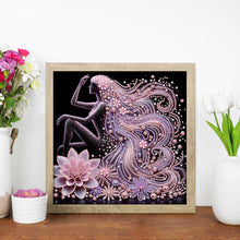 Load image into Gallery viewer, Elegant Lady-Woman 30*30CM(Canvas) Partial Special Shaped Drill Diamond Painting