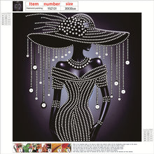 Load image into Gallery viewer, Elegant Lady-Woman 30*30CM(Canvas) Partial Special Shaped Drill Diamond Painting