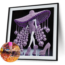 Load image into Gallery viewer, Elegant Lady-Woman 30*30CM(Canvas) Partial Special Shaped Drill Diamond Painting
