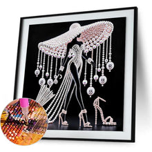 Load image into Gallery viewer, Elegant Lady-Woman 30*30CM(Canvas) Partial Special Shaped Drill Diamond Painting