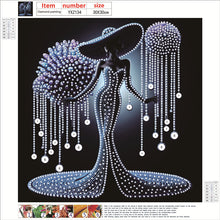 Load image into Gallery viewer, Elegant Lady-Woman 30*30CM(Canvas) Partial Special Shaped Drill Diamond Painting