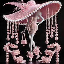 Load image into Gallery viewer, Elegant Lady-Woman 30*30CM(Canvas) Partial Special Shaped Drill Diamond Painting