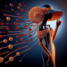 Load image into Gallery viewer, Elegant Lady-Woman 30*30CM(Canvas) Partial Special Shaped Drill Diamond Painting