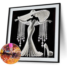 Load image into Gallery viewer, Elegant Lady-Woman 30*30CM(Canvas) Partial Special Shaped Drill Diamond Painting