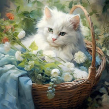 Load image into Gallery viewer, Cat 40*40CM(Canvas) Full Round Drill Diamond Painting