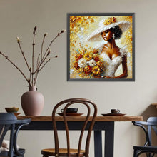 Load image into Gallery viewer, Lady 40*40CM(Canvas) Full Round Drill Diamond Painting