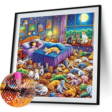 Load image into Gallery viewer, Girl And Cat 40*40CM(Canvas) Full Round Drill Diamond Painting