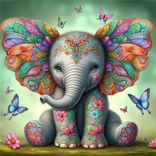 Load image into Gallery viewer, Butterfly Elephant 30*30CM(Canvas) Full Round Drill Diamond Painting