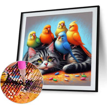 Load image into Gallery viewer, Cat Parrot 40*40CM(Canvas) Full Round Drill Diamond Painting