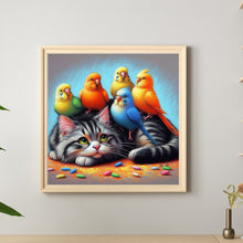 Load image into Gallery viewer, Cat Parrot 40*40CM(Canvas) Full Round Drill Diamond Painting