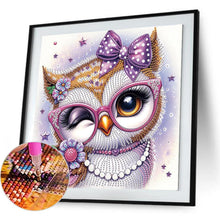 Load image into Gallery viewer, Cartoon Owl 30*30CM(Canvas) Partial Special Shaped Drill Diamond Painting