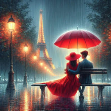 Load image into Gallery viewer, Romantic Couple And The Eiffel Tower 40*40CM(Canvas) Full Round Drill Diamond Painting
