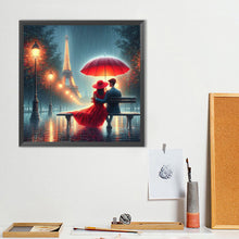 Load image into Gallery viewer, Romantic Couple And The Eiffel Tower 40*40CM(Canvas) Full Round Drill Diamond Painting