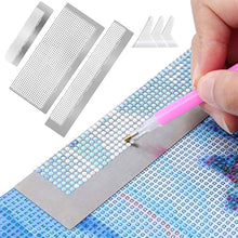 Load image into Gallery viewer, 3Pcs Diamond Painting Ruler with 3 Corrector Tools (400 800 1020 Blank Grids)