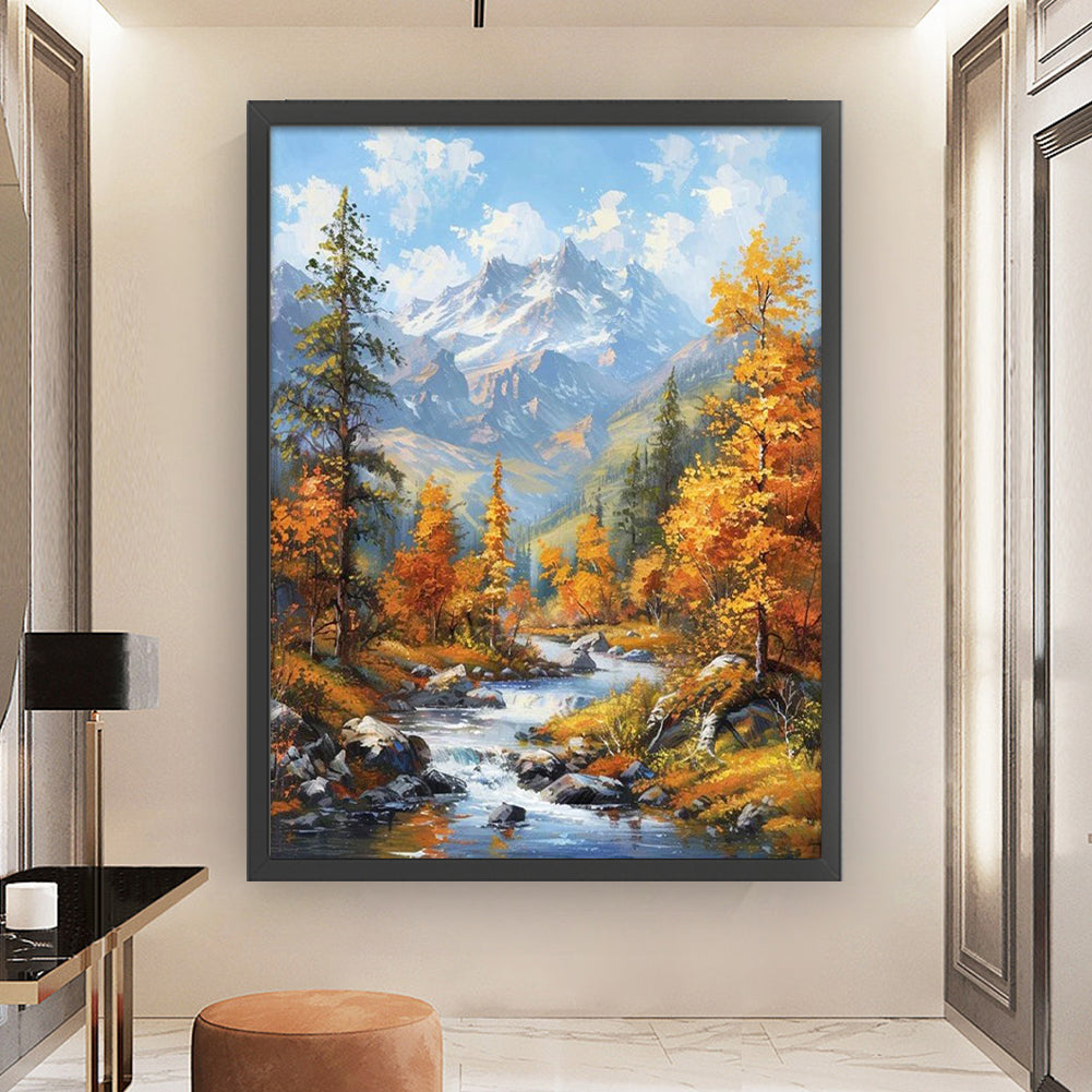 Forest Stream - Full 11CT Stamped Cross Stitch 45x60CM - Yishu