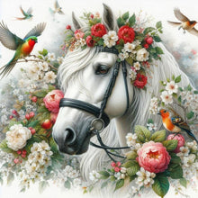 Load image into Gallery viewer, Horse 40*40CM(Canvas) Full Round Drill Diamond Painting