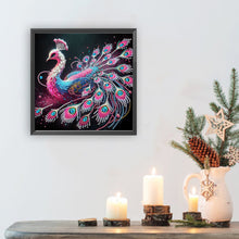 Load image into Gallery viewer, Purple Peacock 30*30CM(Canvas) Partial Special Shaped Drill Diamond Painting