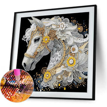 Load image into Gallery viewer, Gorgeous White Horse 30*30CM(Canvas) Partial Special Shaped Drill Diamond Painting