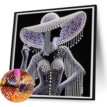 Load image into Gallery viewer, Elegant Lady-Woman 30*30CM(Canvas) Partial Special Shaped Drill Diamond Painting