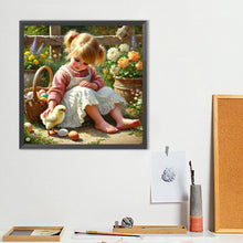Load image into Gallery viewer, Cute Girl 40*40CM(Canvas) Full Round Drill Diamond Painting