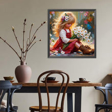 Load image into Gallery viewer, Cute Girl 40*40CM(Canvas) Full Round Drill Diamond Painting