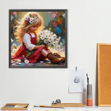 Load image into Gallery viewer, Cute Girl 40*40CM(Canvas) Full Round Drill Diamond Painting