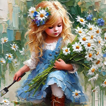 Load image into Gallery viewer, Cute Girl 40*40CM(Canvas) Full Round Drill Diamond Painting
