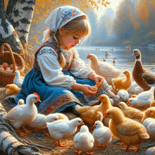 Load image into Gallery viewer, Cute Girl 40*40CM(Canvas) Full Round Drill Diamond Painting