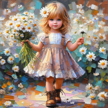 Load image into Gallery viewer, Cute Girl 40*40CM(Canvas) Full Round Drill Diamond Painting