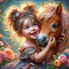 Load image into Gallery viewer, Cute Girl 40*40CM(Canvas) Full Round Drill Diamond Painting