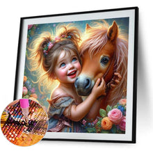Load image into Gallery viewer, Cute Girl 40*40CM(Canvas) Full Round Drill Diamond Painting