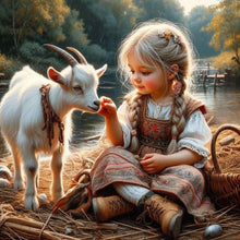 Load image into Gallery viewer, Cute Girl 40*40CM(Canvas) Full Round Drill Diamond Painting