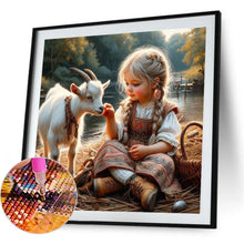 Load image into Gallery viewer, Cute Girl 40*40CM(Canvas) Full Round Drill Diamond Painting