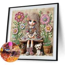 Load image into Gallery viewer, Cute Child 30*30CM(Canvas) Partial Special Shaped Drill Diamond Painting