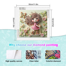 Load image into Gallery viewer, Cute Child 30*30CM(Canvas) Partial Special Shaped Drill Diamond Painting