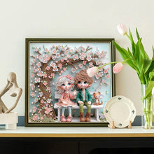 Load image into Gallery viewer, Cute Child 30*30CM(Canvas) Partial Special Shaped Drill Diamond Painting