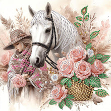 Load image into Gallery viewer, Horse 30*30CM(Canvas) Partial Special Shaped Drill Diamond Painting