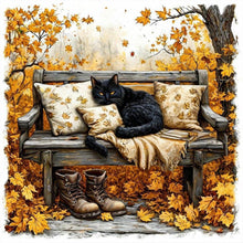 Load image into Gallery viewer, Cat On A Chair 40*40CM(Canvas) Full Round Drill Diamond Painting