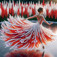 Load image into Gallery viewer, Girl Dancing On Ice 30*30CM(Canvas) Partial Special Shaped Drill Diamond Painting