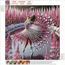 Load image into Gallery viewer, Girl Dancing On Ice 30*30CM(Canvas) Partial Special Shaped Drill Diamond Painting