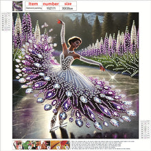 Load image into Gallery viewer, Girl Dancing On Ice 30*30CM(Canvas) Partial Special Shaped Drill Diamond Painting