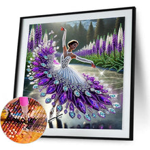Load image into Gallery viewer, Girl Dancing On Ice 30*30CM(Canvas) Partial Special Shaped Drill Diamond Painting
