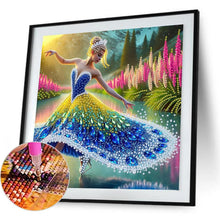 Load image into Gallery viewer, Girl Dancing On Ice 30*30CM(Canvas) Partial Special Shaped Drill Diamond Painting