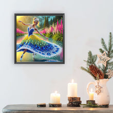 Load image into Gallery viewer, Girl Dancing On Ice 30*30CM(Canvas) Partial Special Shaped Drill Diamond Painting