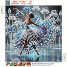 Load image into Gallery viewer, Girl Dancing On Ice 30*30CM(Canvas) Partial Special Shaped Drill Diamond Painting